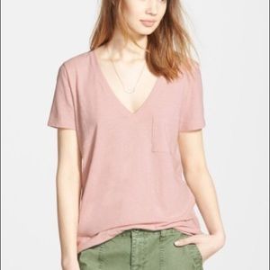Madewell Whisper Cotton Pocket Tee V-neck